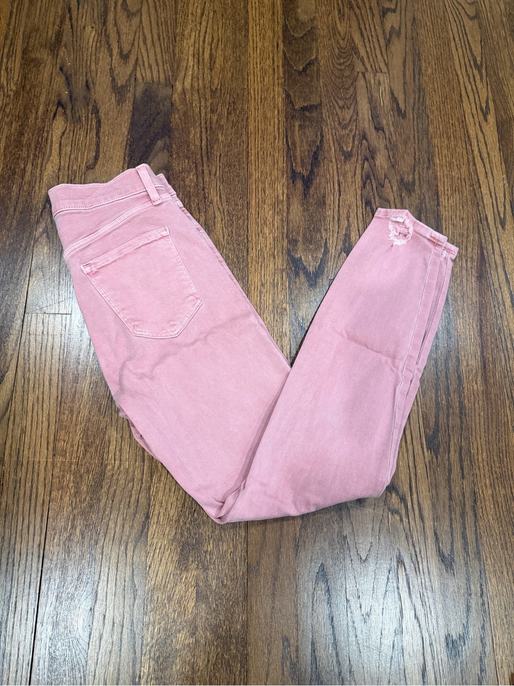 J Brand Alana Princess Destruct Blush Jeans, Size 26